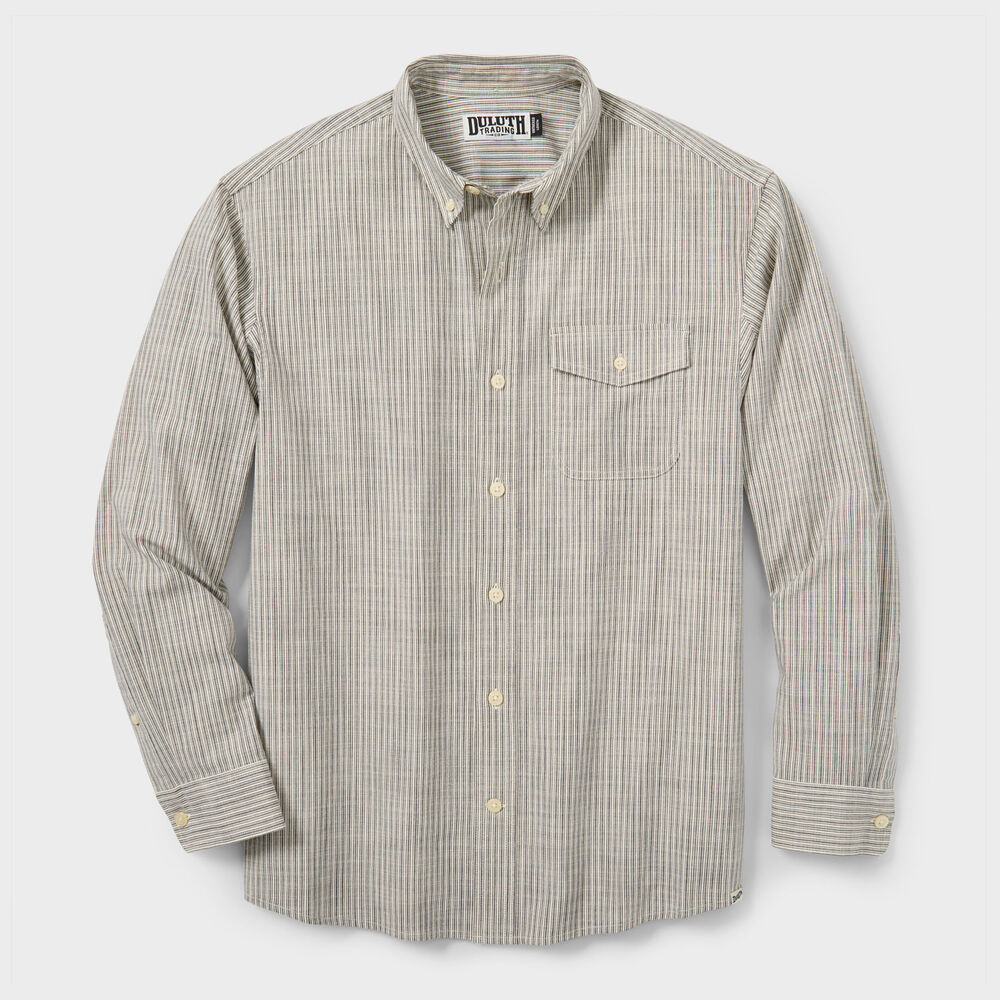 Men's Drumlin Slub Cotton Relaxed Fit Long Sleeve Shirt Main Image