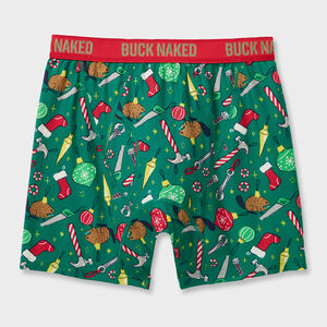Men's Buck Naked Pattern Boxer Briefs