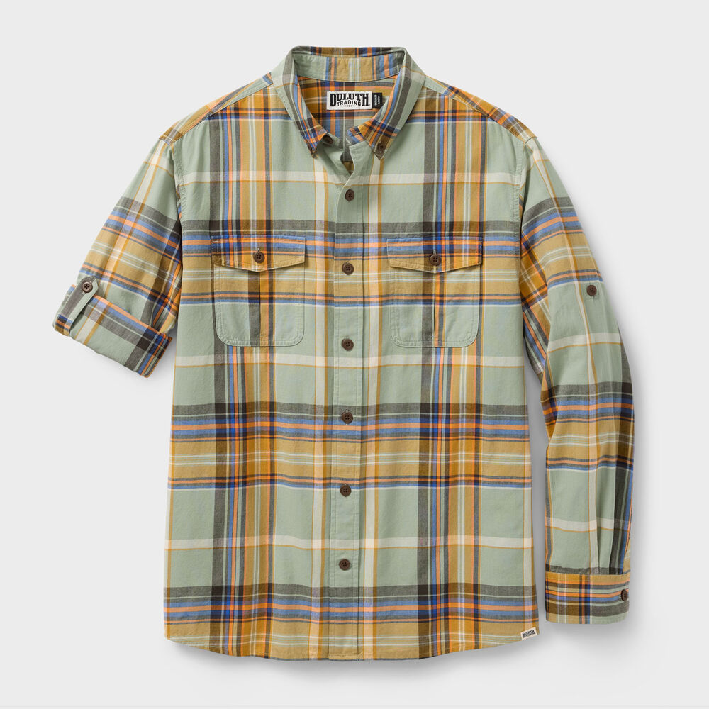 Men's Indian Madras Relaxed Fit Work Shirt Main Image