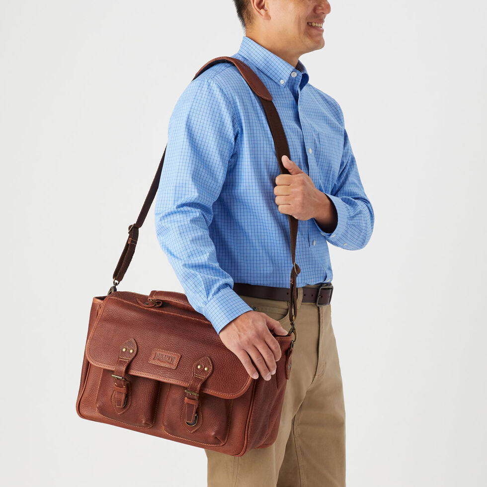 FR Fashion Co. 16 Men's Commuter Messenger Bag - Brown