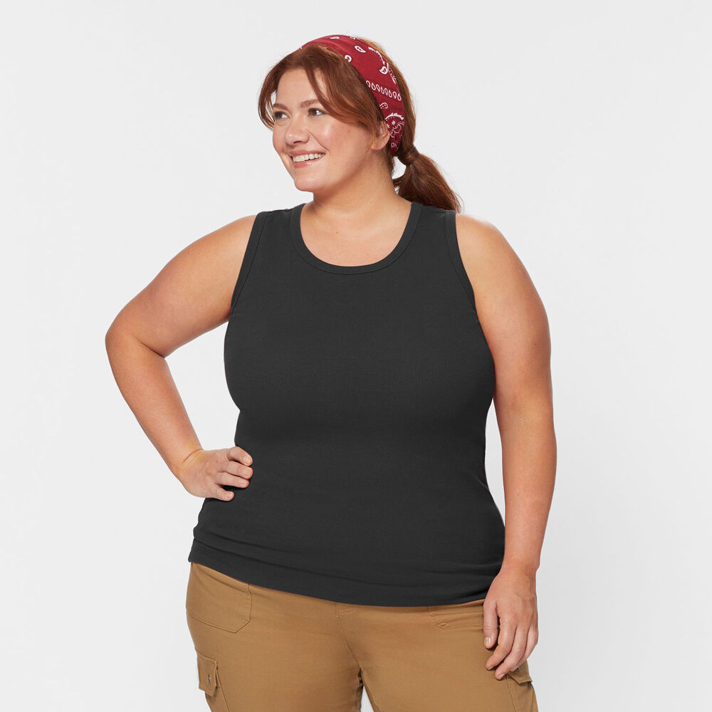 Women's Plus No-Yank Rib Racerback Tank Main Image