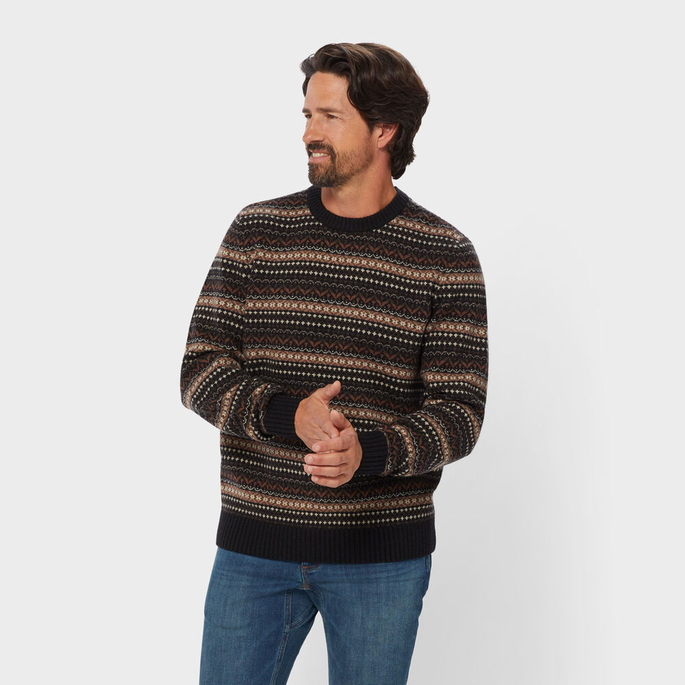 Men's Lambswool Fair Isle Crew Sweater Main Image