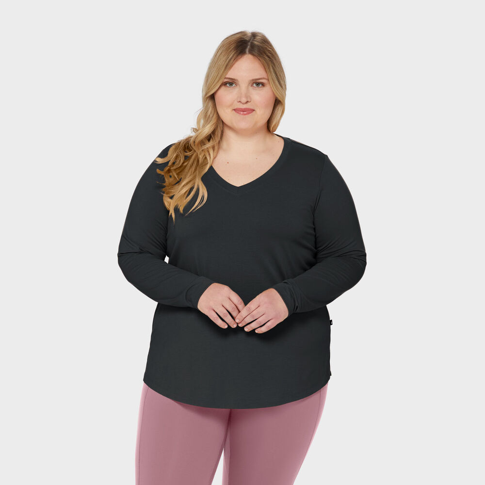 Women's Bamboo Classic Long Sleeve T-Shirt In Black – UK - Foto 6