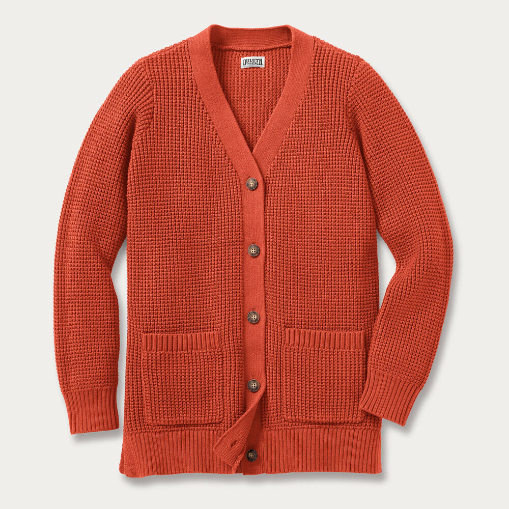Women's Plus Heritage Waffle Stitch Cardigan Sweater Main Image