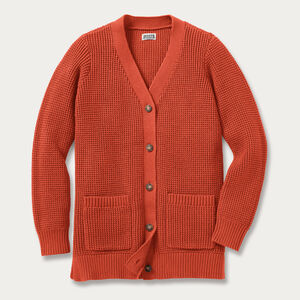Women's Plus Heritage Waffle Stitch Cardigan Sweater