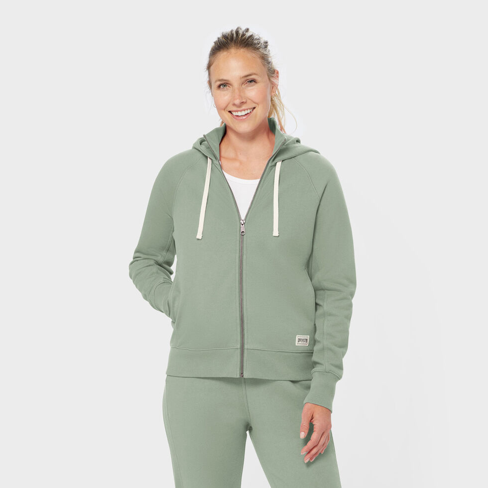 Brooklyn Industries Women's BKI 1998 Zip Up Hoodie in Grey Melange L Brooklyn Industries Women's BKI 1998 Zip Up Hoodie in Grey Melange L