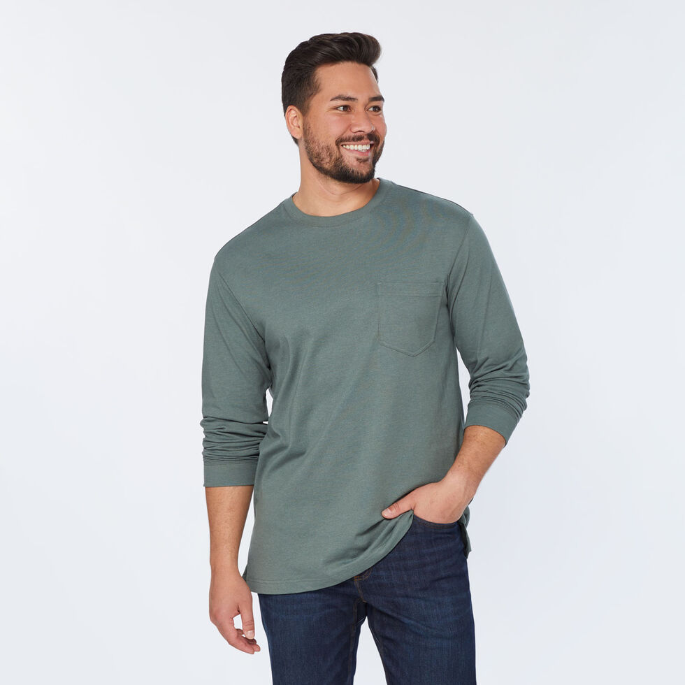 Men's Longtail T Relaxed Fit Long Sleeve Pocket Crew