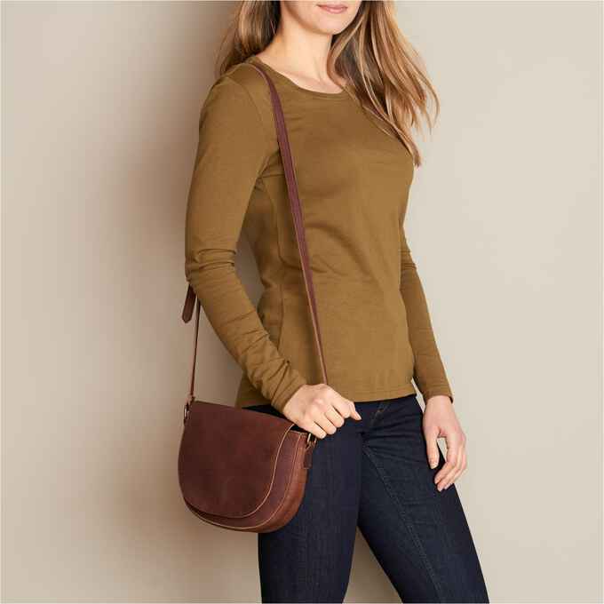 Women's Lifetime Leather Saddle Bag Duluth Trading Company