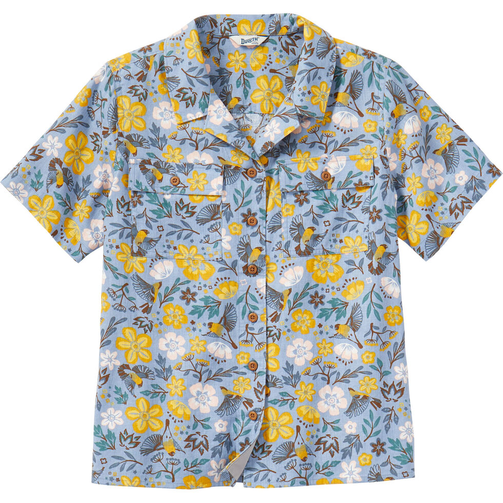 Men's Lakewashed Camp Shirt, Short-Sleeve, Traditional Untucked
