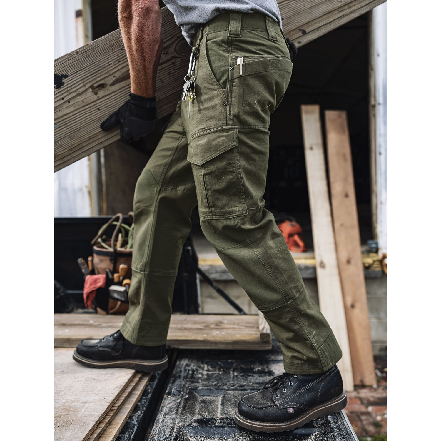 Amazon.com: Mens Work Pants Construction Heavy Duty Cordura Holster Pockets  Knee Reinforced Tactical Utility Cargo Safety Trousers Grey: Clothing,  Shoes & Jewelry
