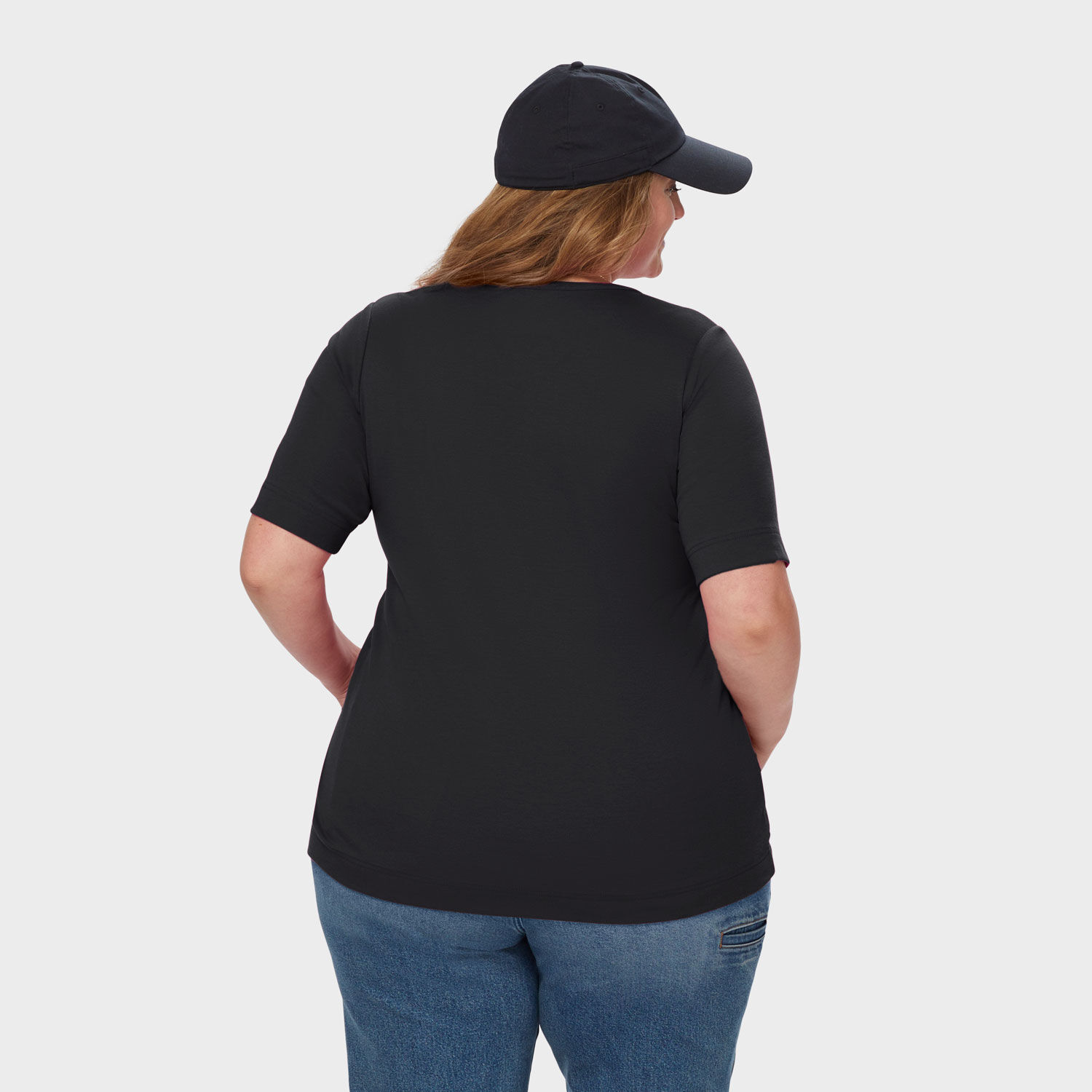 elbow sleeve tee plus size