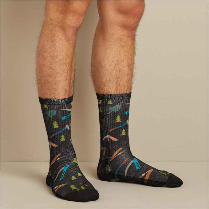 Men's Smartwool Hike Light Sharp Things Crew Socks | Duluth Trading Company