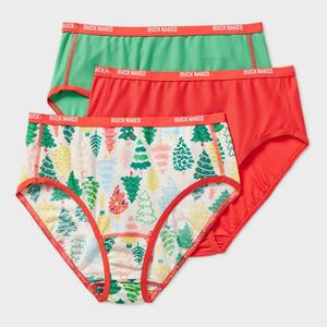 Women's Plus Buck Naked Briefs 3-Pack