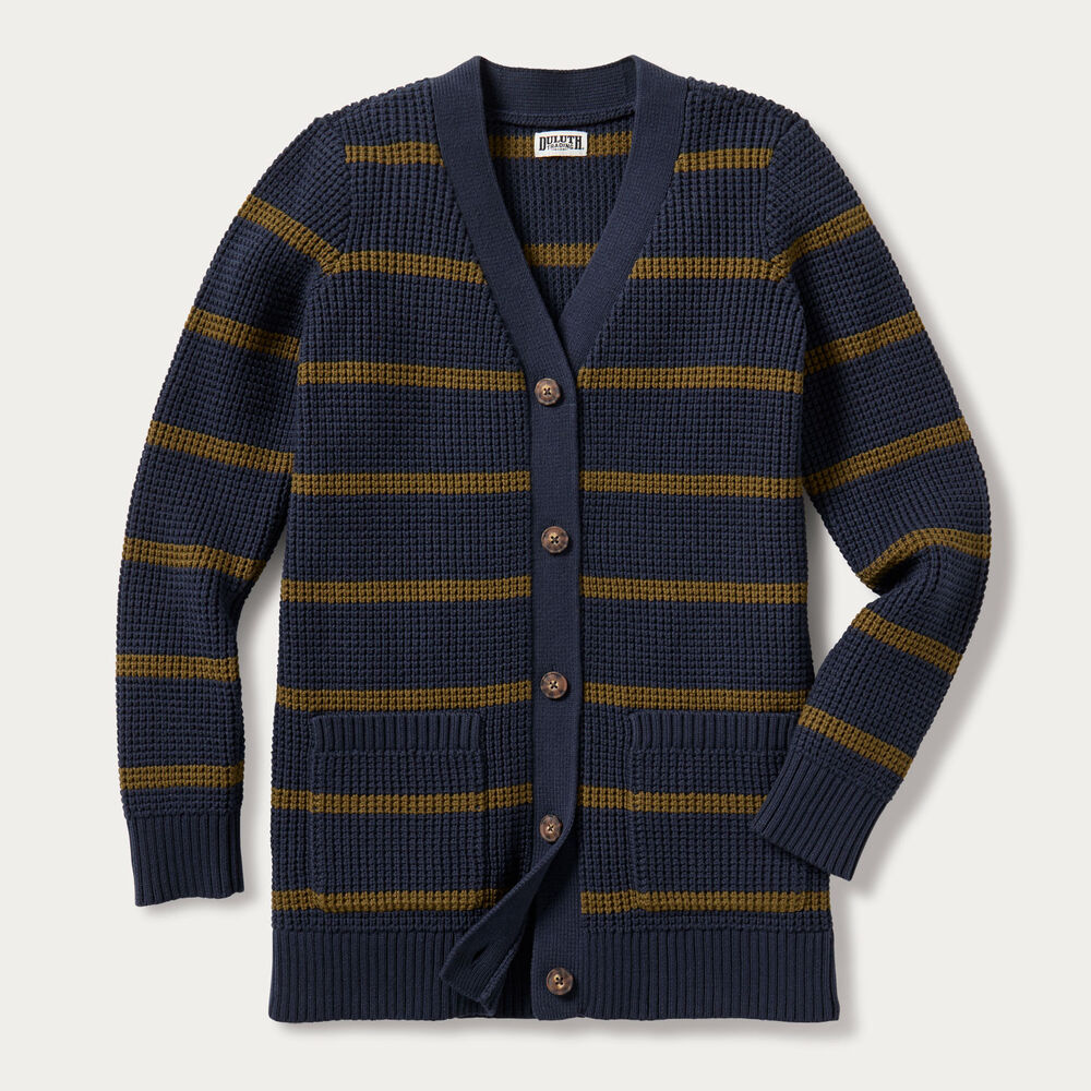 Women's Plus Heritage Waffle Stitch Cardigan Sweater Main Image