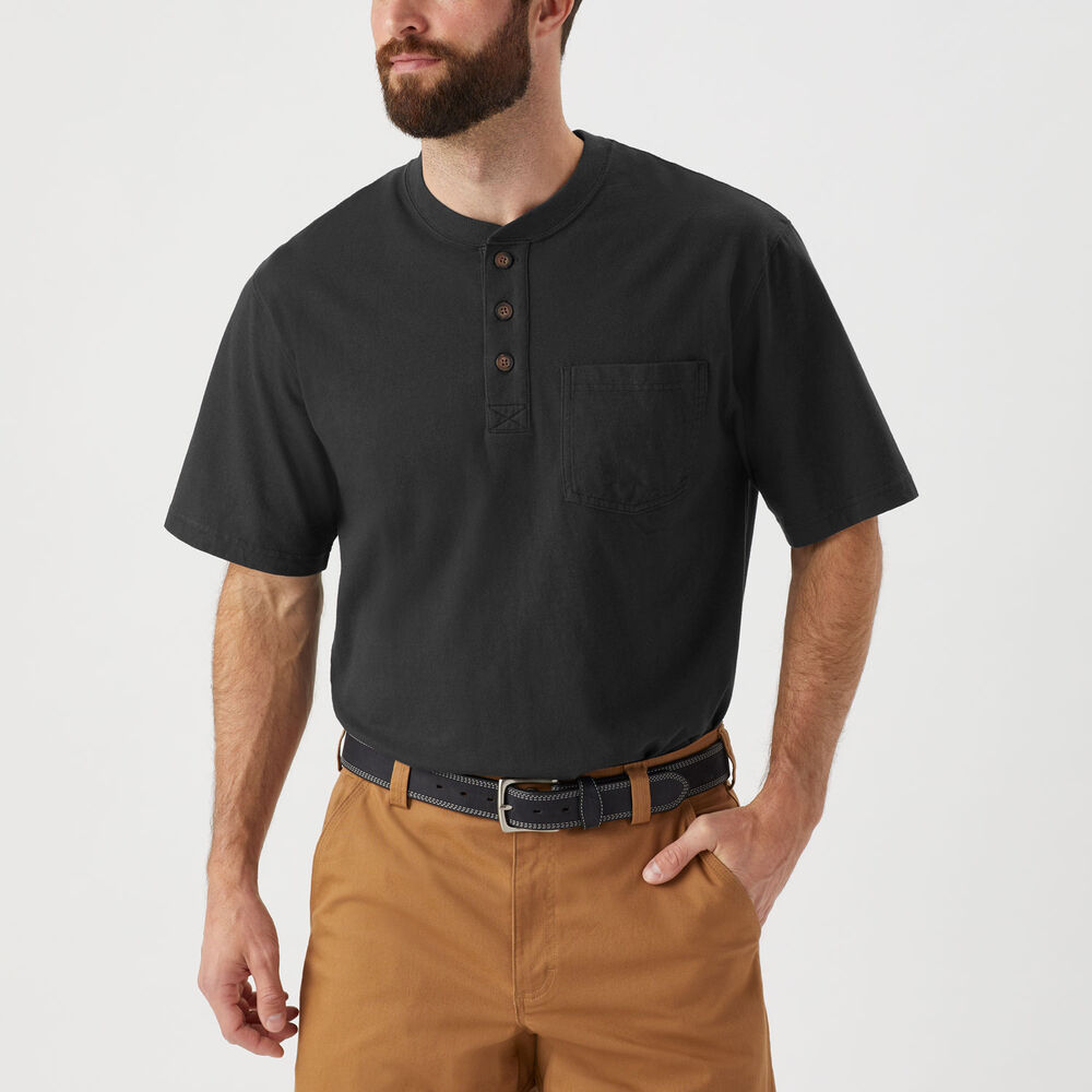 Men's Longtail T Relaxed Fit Short Sleeve Henley with Pocket Main Image