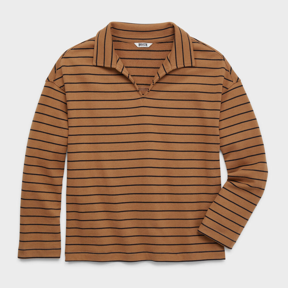 Women's Canal Park Terry Collared Long Sleeve Main Image