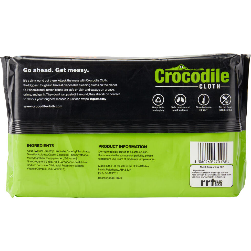 Crocodile Antibacterial Cloth Hand Wipes, 200 Count