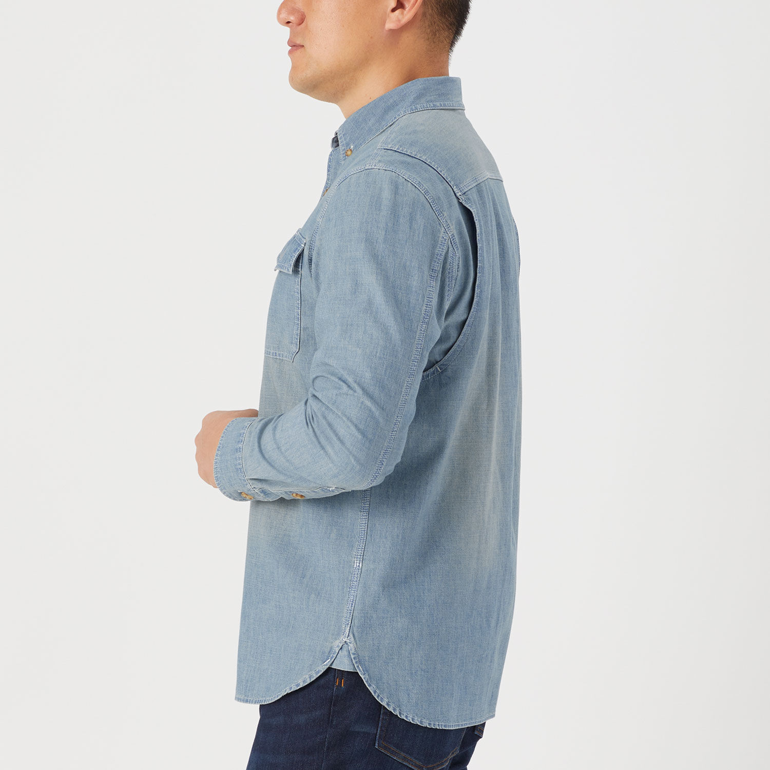 Men's CoolMax Chambray Standard Fit Long Sleeve Shirt | Duluth