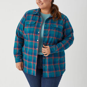 Women's Plus Free Swingin' Lined Flannel Shirt Jac