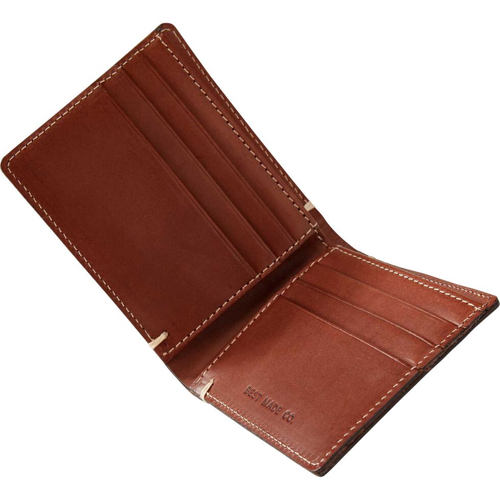 Heavy leather bifold wallet, double stitching Best seller!