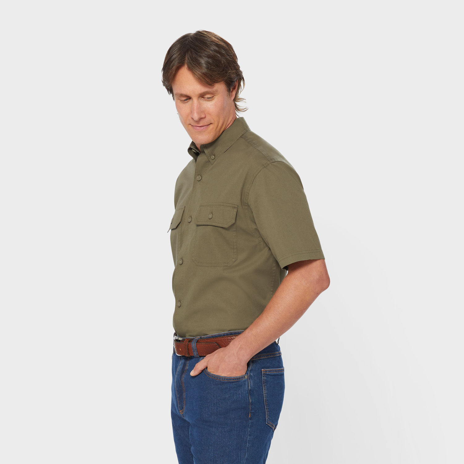 Men's 40 Grit Twill Short Sleeve Work Shirt | Duluth Trading Company