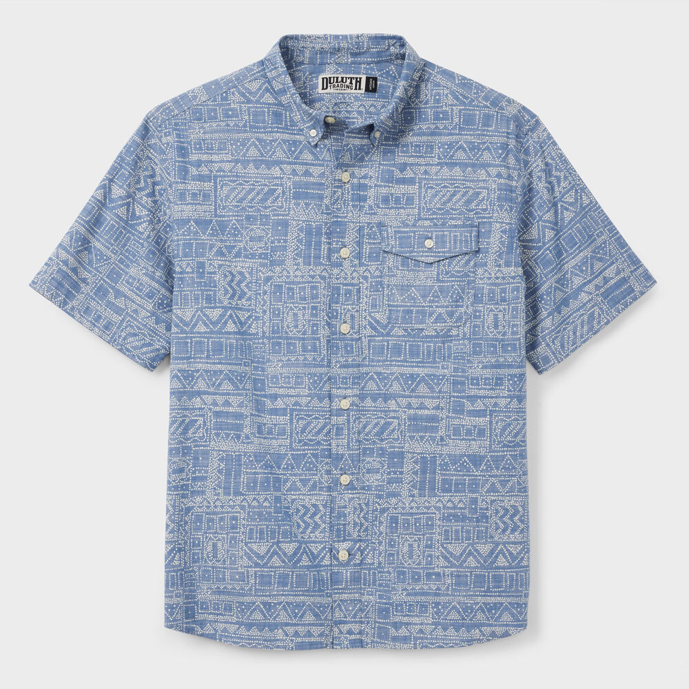 Men's Drumlin Slub Cotton Relaxed Fit Short Sleeve Shirt Main Image