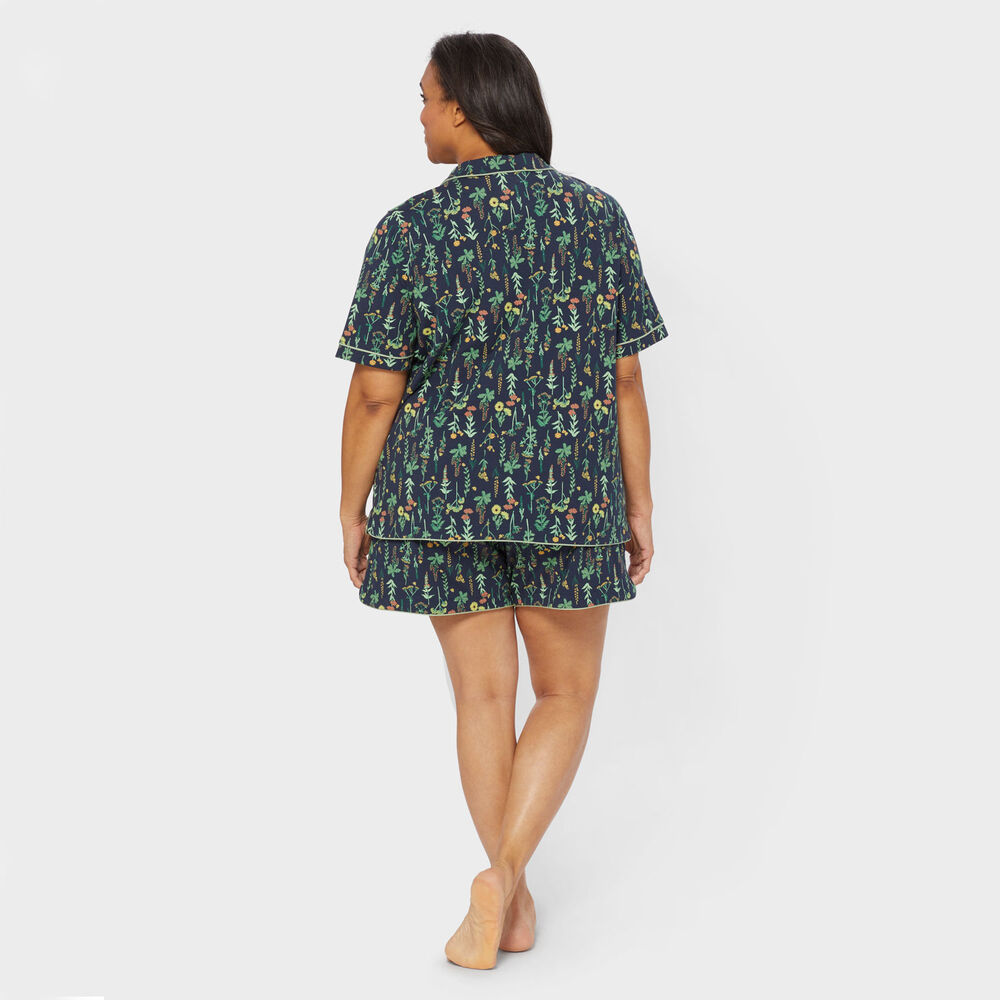 Women's Plus Cotton Knit Printmaker Short Pajama Set Main Image