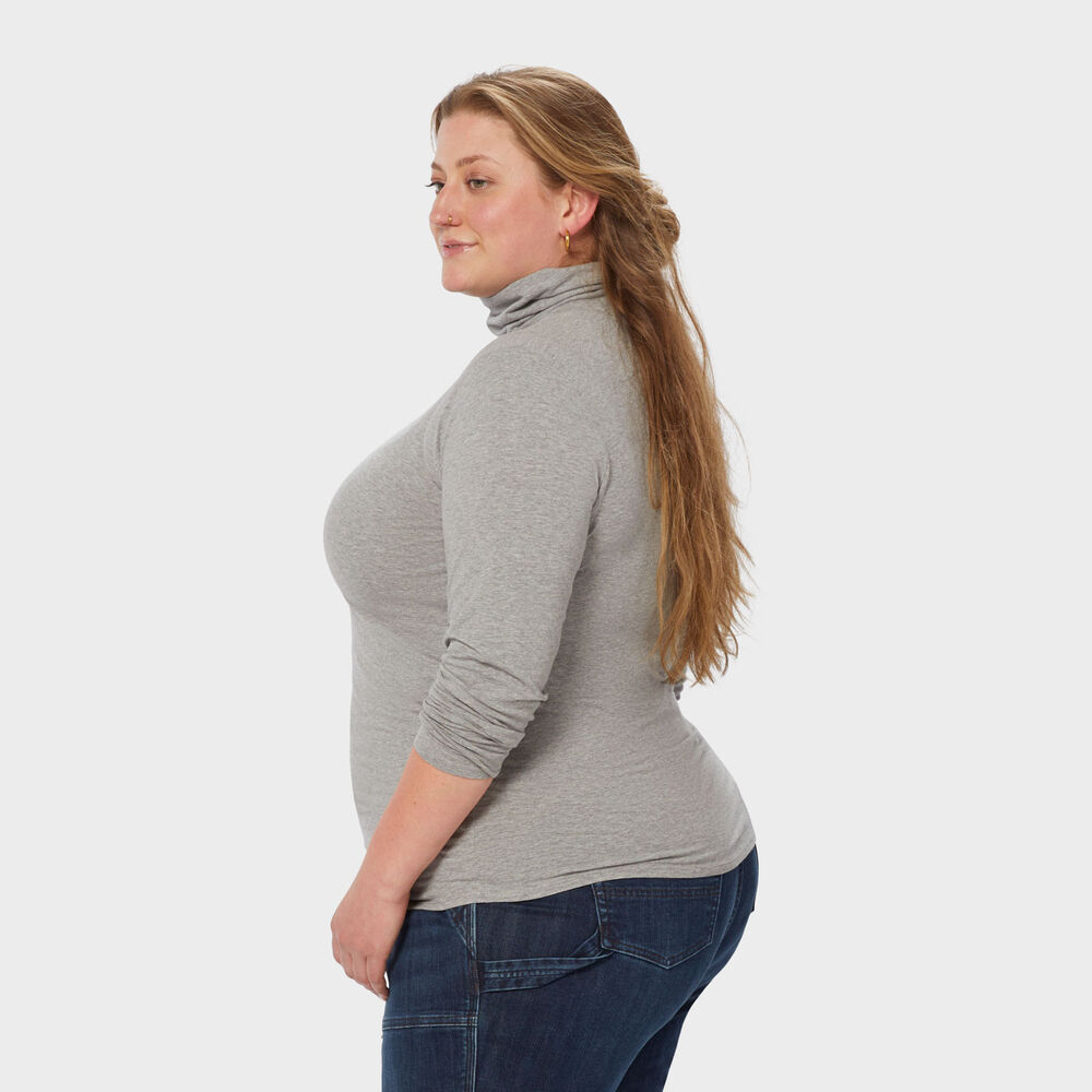 Women's Plus No-Yank Long Sleeve Turtleneck T-Shirt Main Image