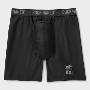 Men's Buck Naked Bullpen 3D Boxer Briefs BLK LRG