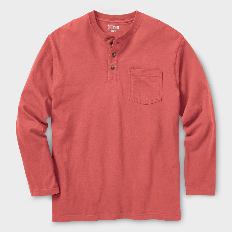Men's Longtail T Long Sleeve Henley T-Shirt Duluth Trading Company