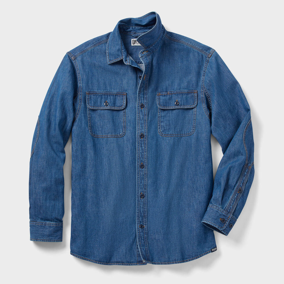 white christmas dresses Brooklyn Industries Men's North Denim Shirt in Dark Indigo Denim XXL