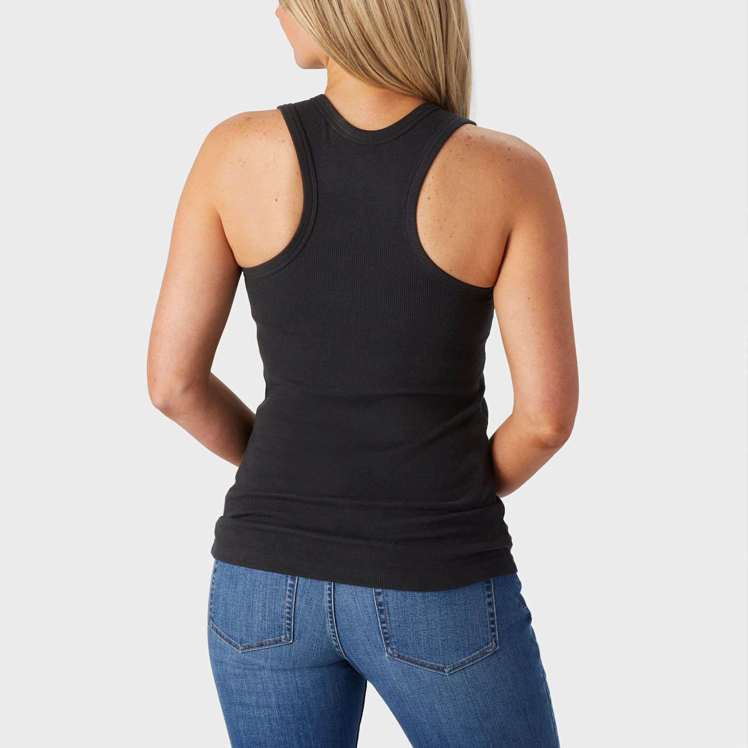 Women's No-Yank Rib Racerback Shelf Bra Tank | Duluth Trading Company