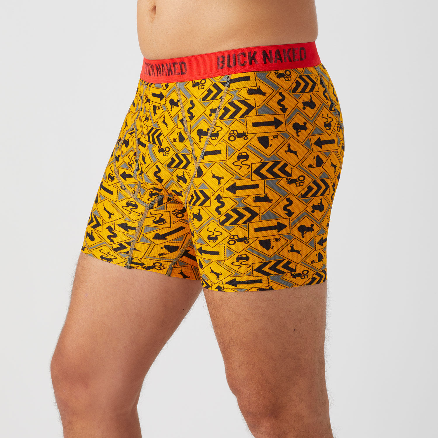 Men s Buck Naked Pattern Boxer Briefs