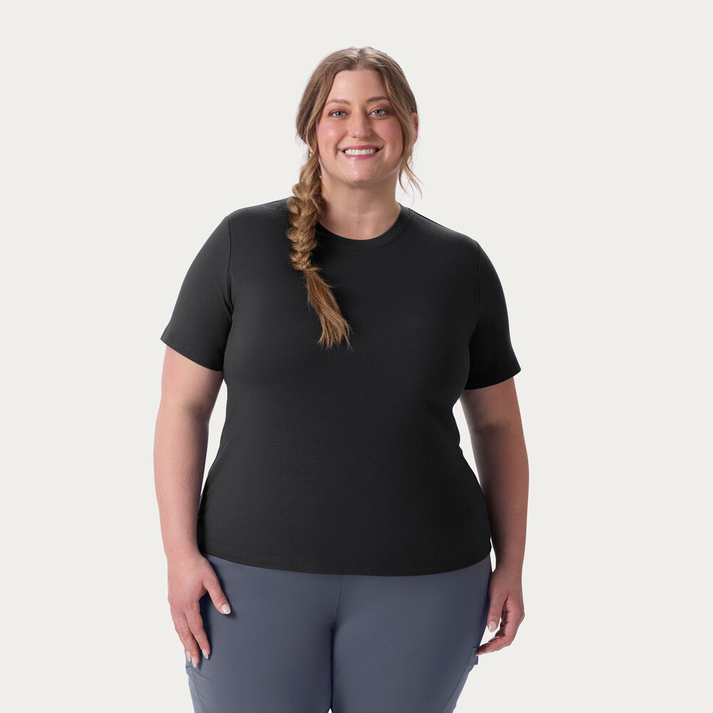 Women's AKHG Plus Renew Bamboo Crewneck Short Sleeve Tee Main Image