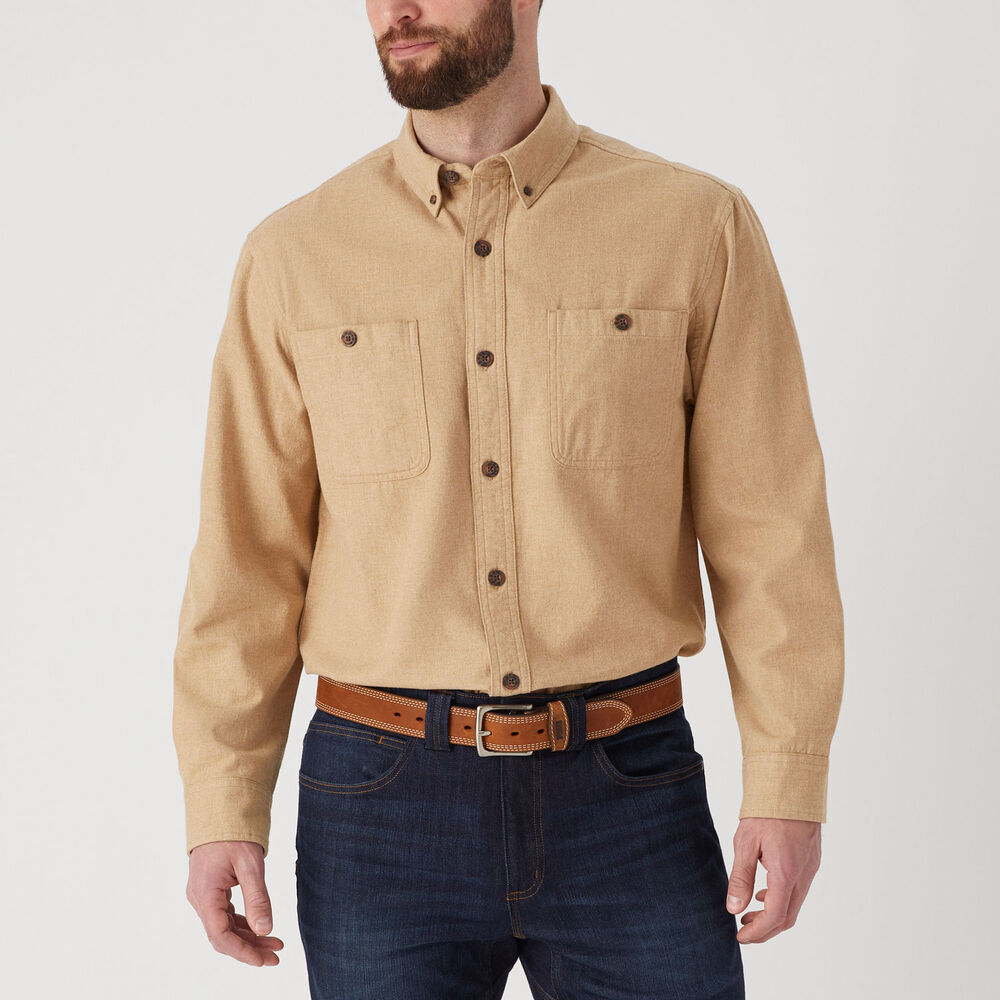 Men's Free Swingin' Solid Flannel Relaxed Fit Shirt Main Image