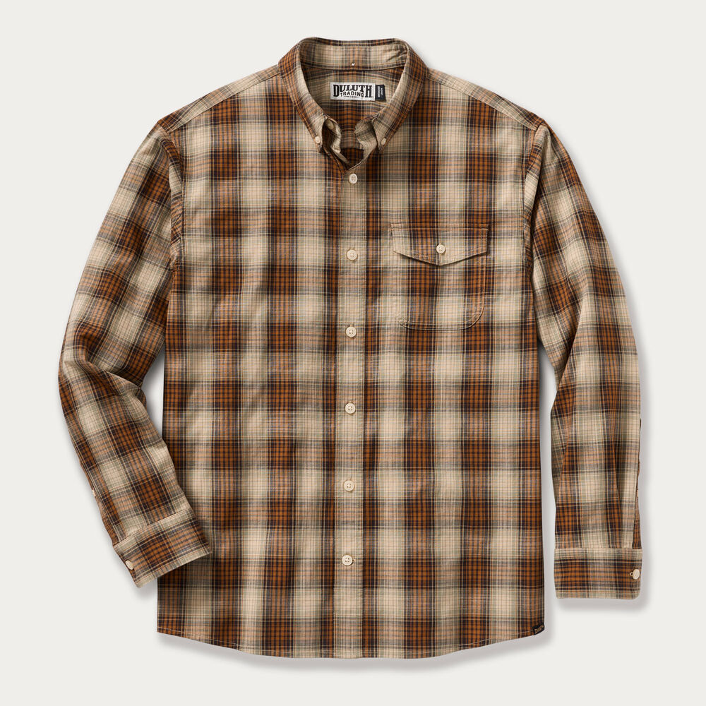 Men's Drumlin Slub Cotton Relaxed Fit Long Sleeve Shirt Main Image