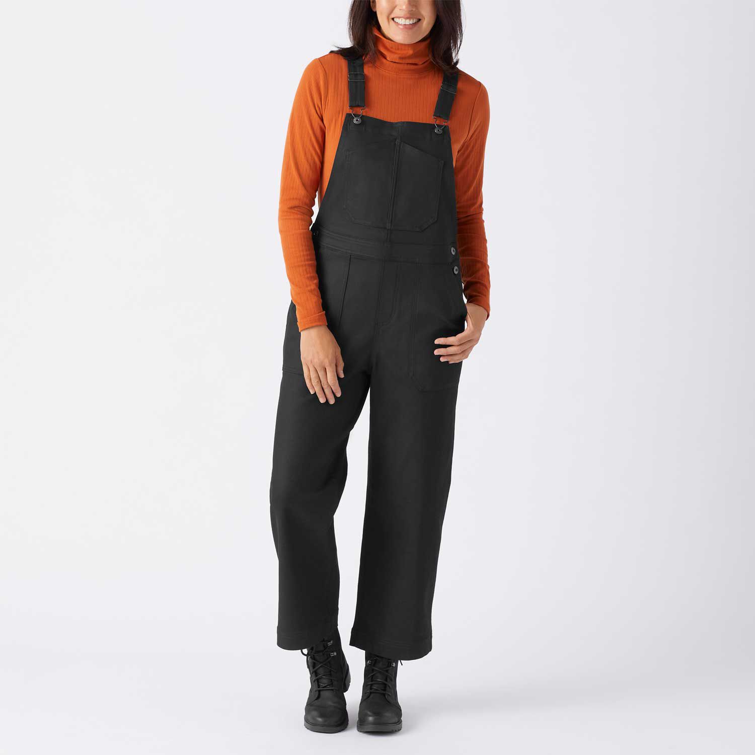 Women's Dyehard Denim Wide Leg Crop Overalls | Duluth Trading Company