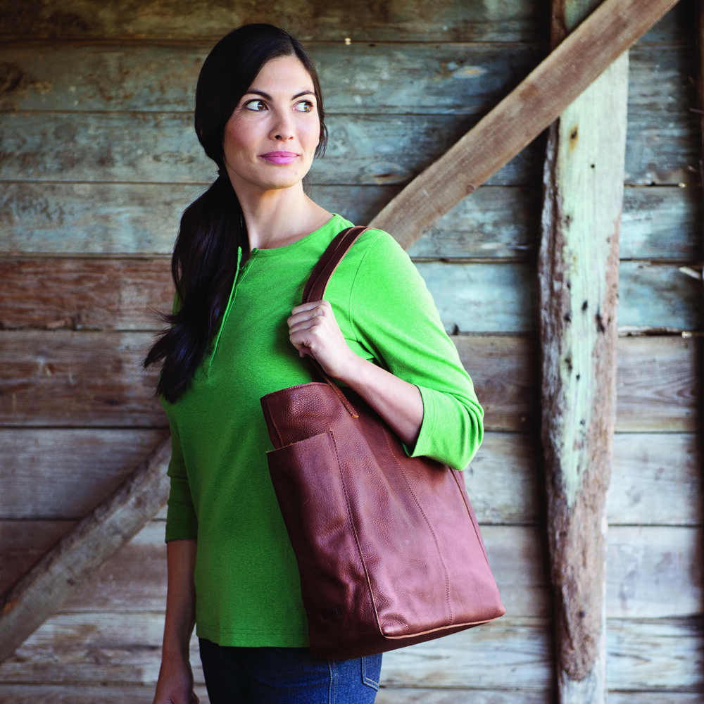 Women's Lifetime Leather Tote Bag Main Image