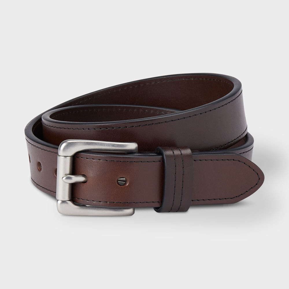 Men's Lifetime Leather Silver Buckle Belt Main Image