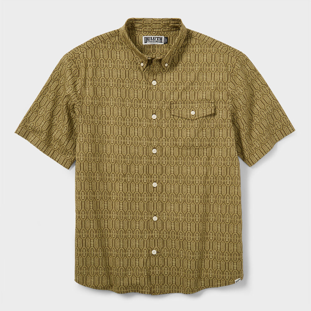 Men's Drumlin Slub Cotton Relaxed Fit Short Sleeve Shirt Main Image