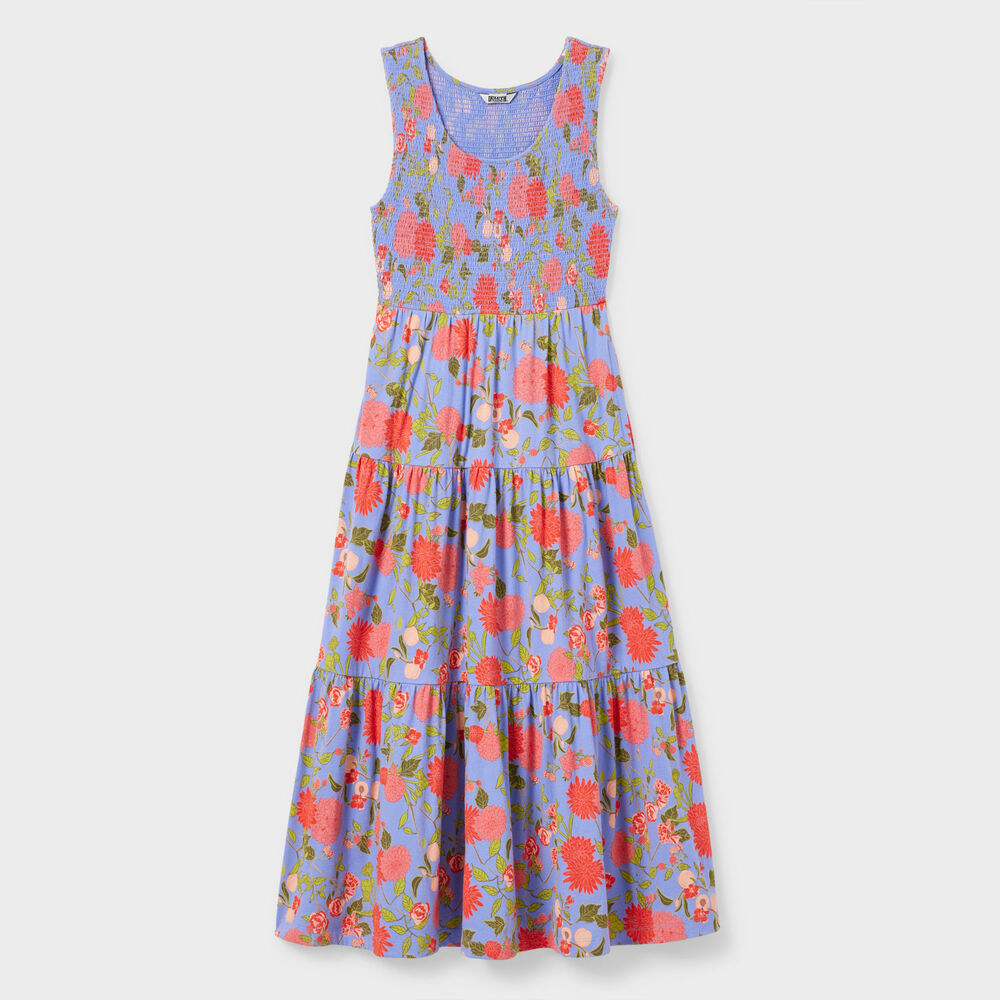 Women's Lightweight Longtail Smocked Sun Dress WSD LRG Main Image