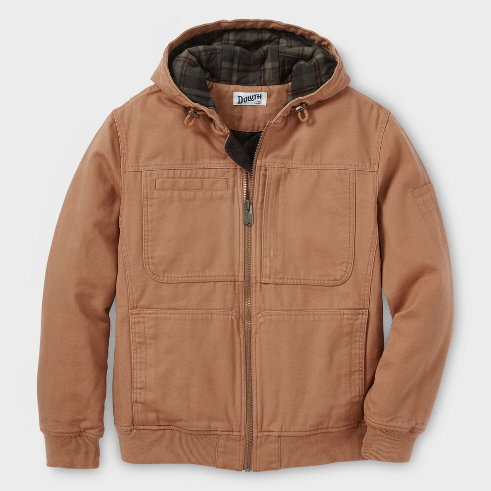 Men's Fire Hose Flannel-Lined Hooded Action Jac Duluth Trading