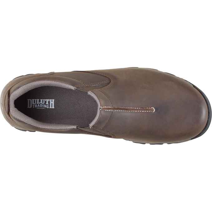 Men's Wild Boar Leather Smooth Toe Mocs | Duluth Trading Company