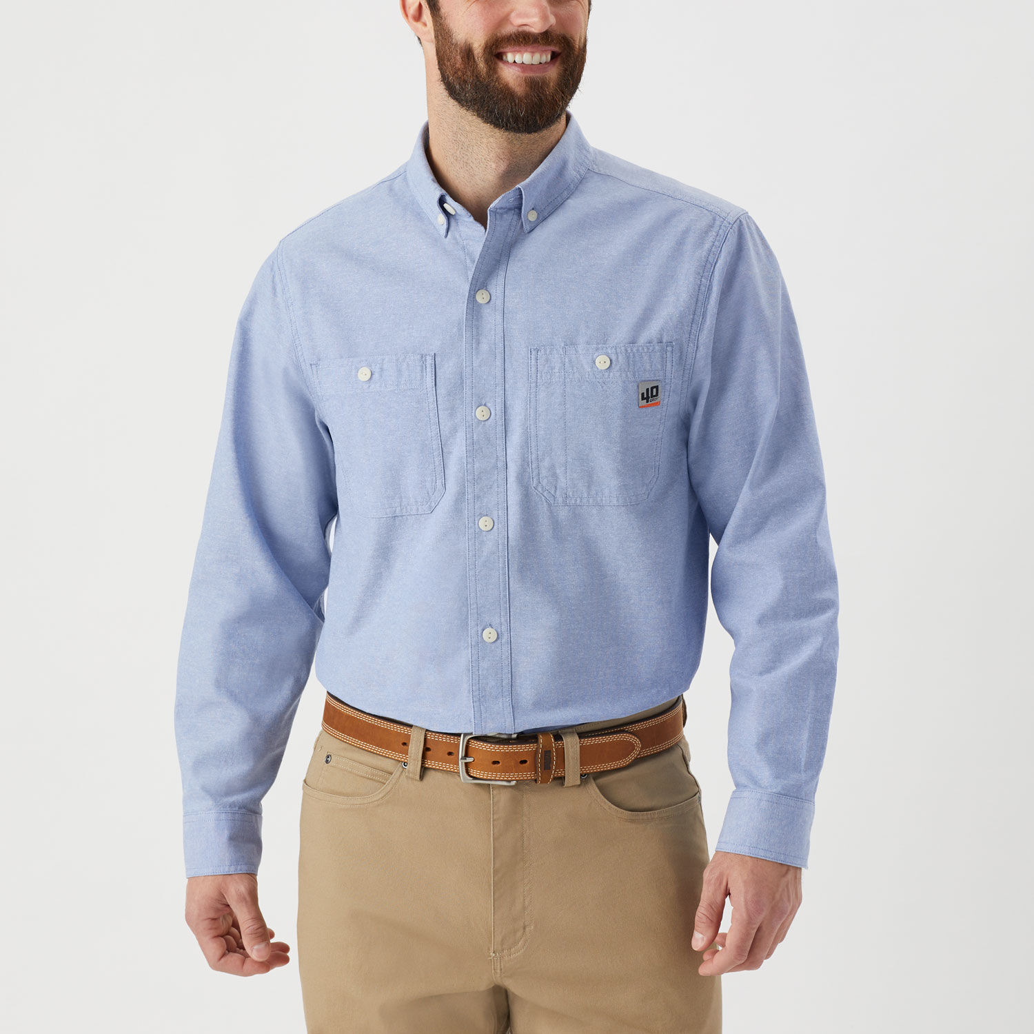 Men's 40 Grit Chambray Standard Fit Long Sleeve Shirt | Duluth