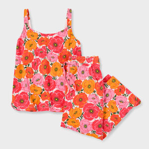 Women's Cotton Knit Printmaker Tank & Capris Sleep Set CQE LRG