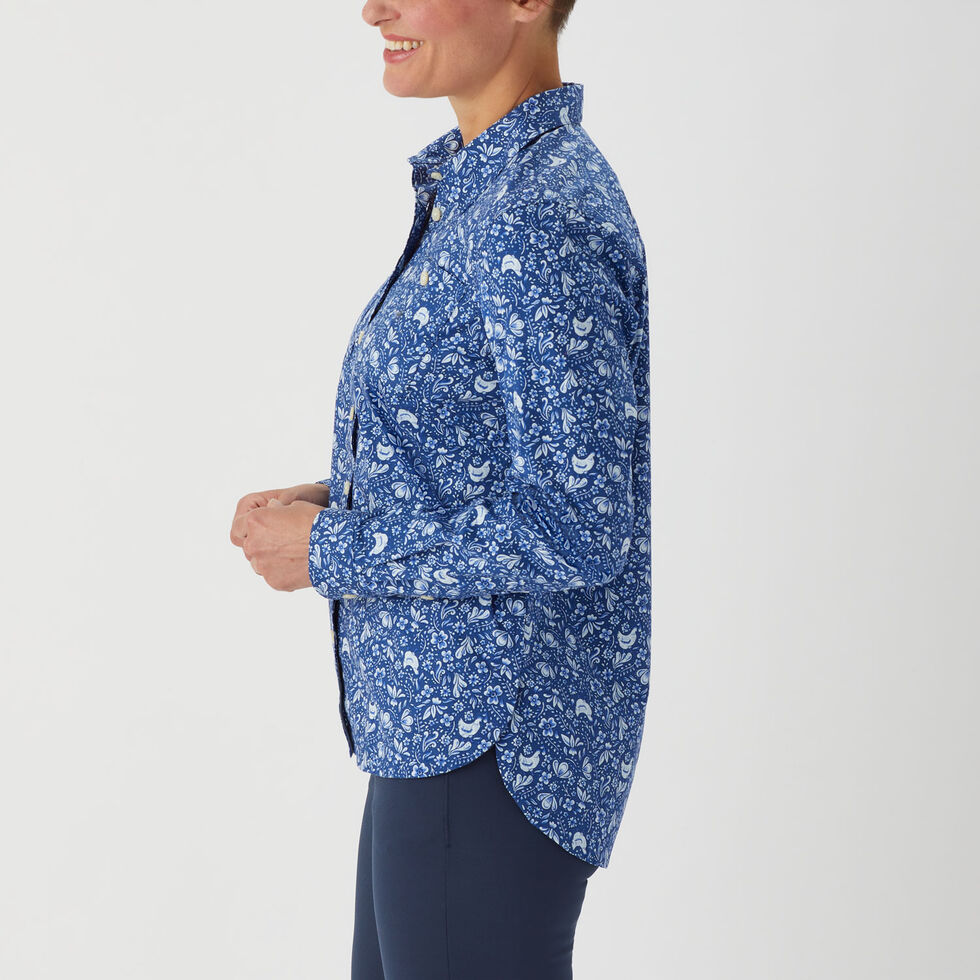 Women\'s Printmaker Cotton Poplin Long Sleeve Shirt | Duluth Trading Company