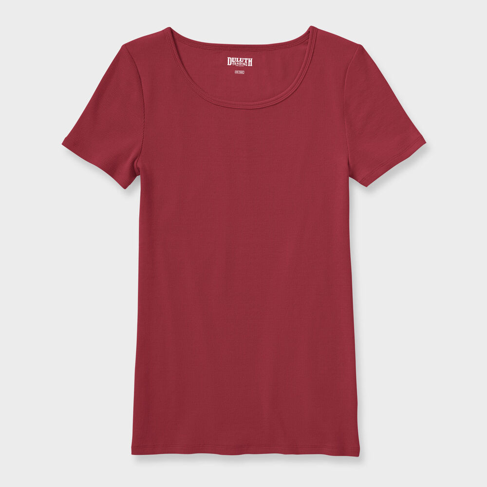Women's No-Yank Luxe Rib Short Sleeve Tee Main Image