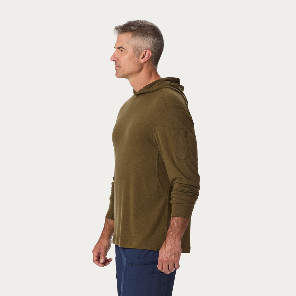 Men's Black Ram Wool Hoodie Main Image