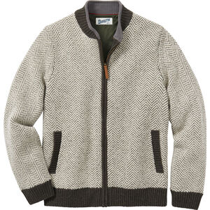 Men's Shetland Wool Windproof Pattern Zip Sweater