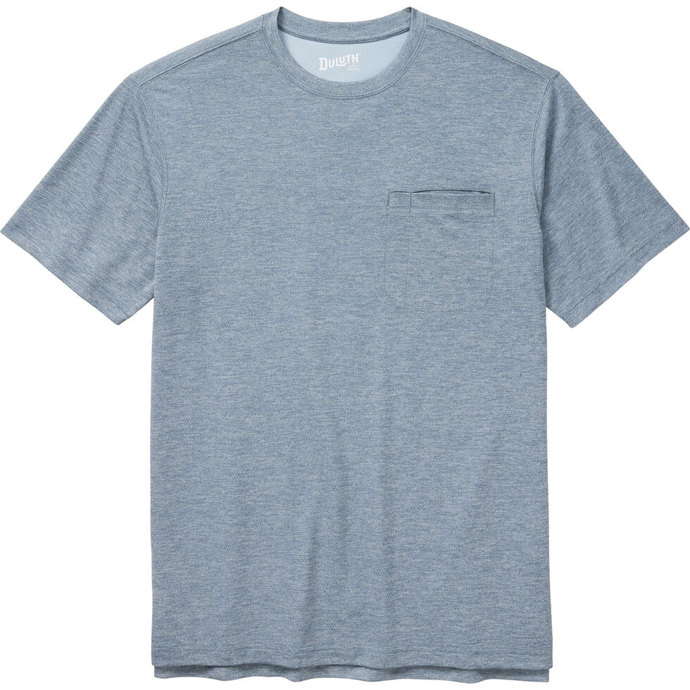 2 Duluth Trading BLUE & Tan CoolPlus Short Sleeve Vented Fishing Shirts XL